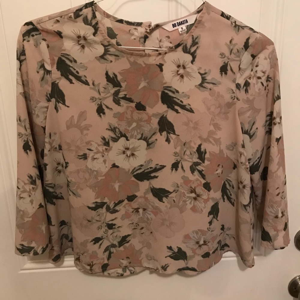 BB Dakota cropped silk blouse